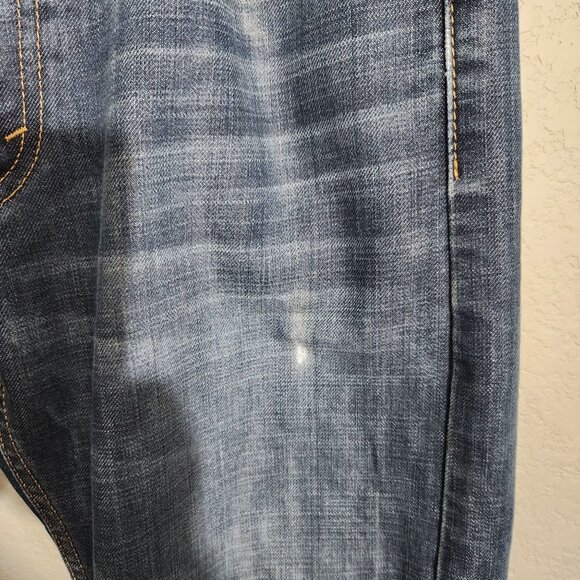 Levis 513 Slim Straight Fit Blue Denim Jeans W32 L32 Mens Casual Wear - Picture 9 of 16